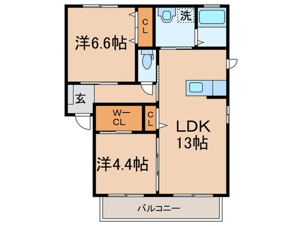 三洋タウン上香月Ａの物件間取画像